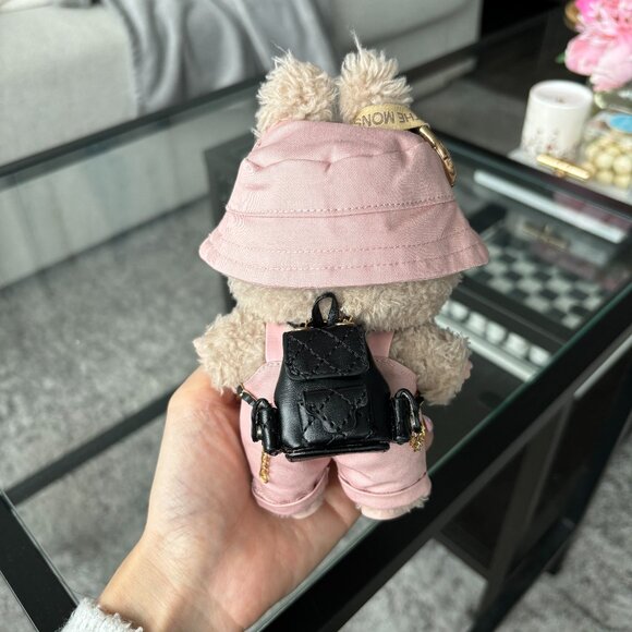 New Labubu Doll Mini Quilted Black Backpack - Picture 2 of 5